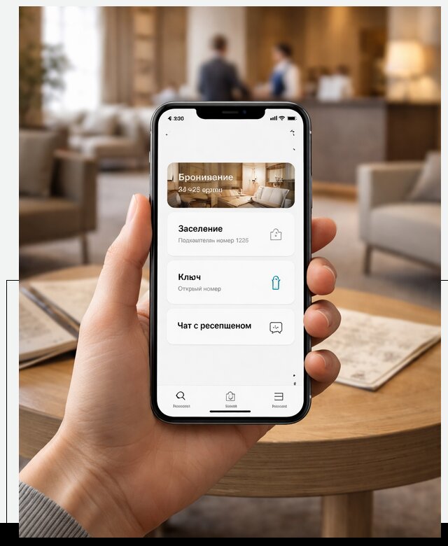 Мобильное приложение для гостей отеля в Сестрорецке, управление сервисом